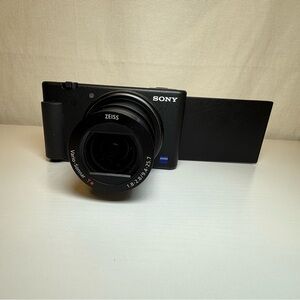 Sony Black Digital Camera with Articulated Flip Screen
